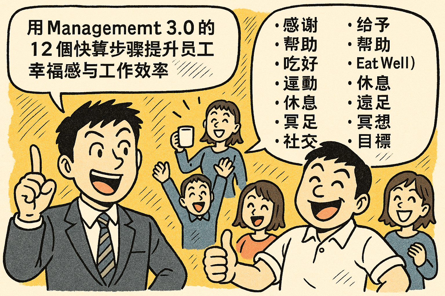 從感謝到微笑：12 個快樂步驟助你創建高效團隊