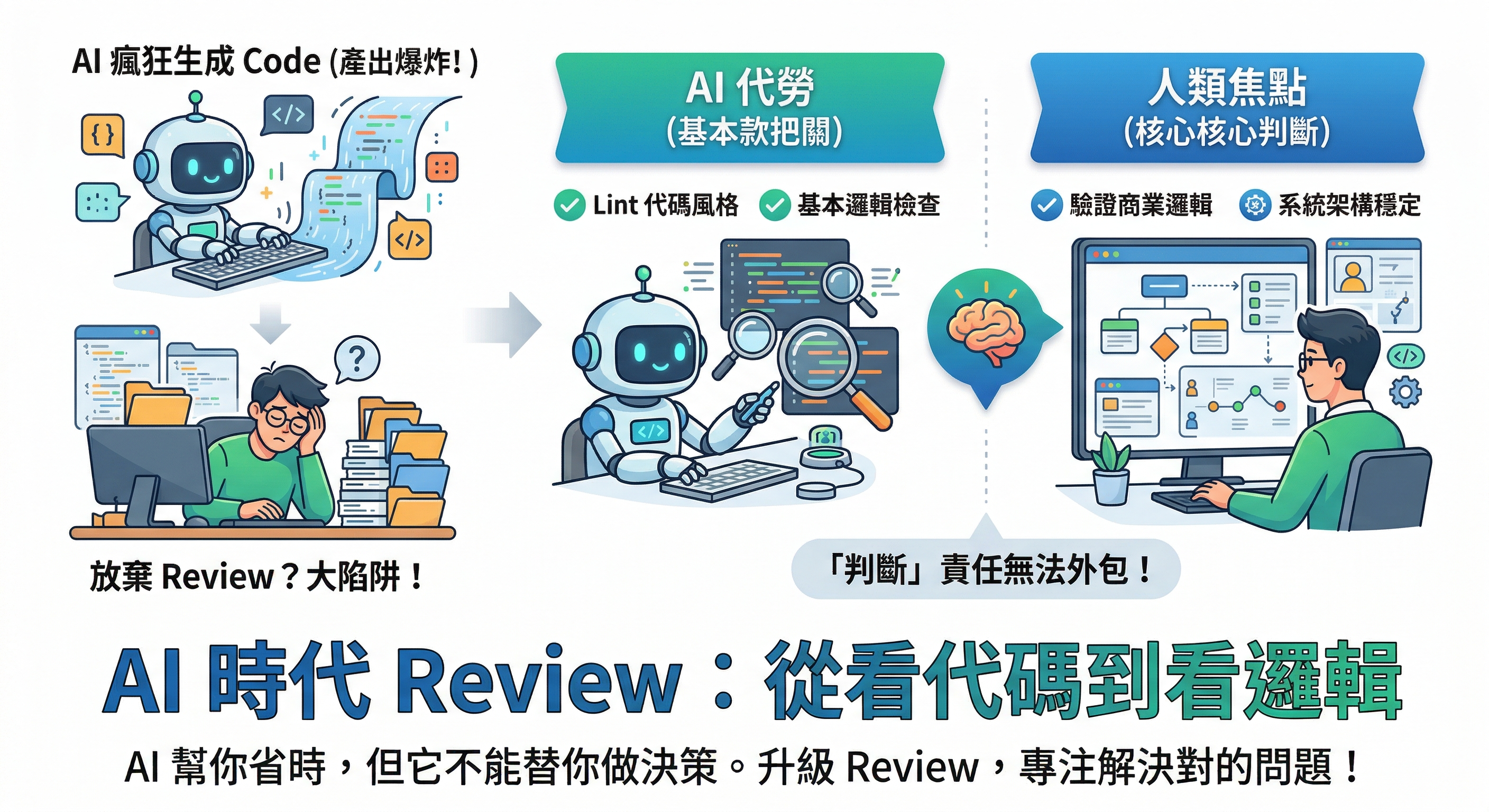AI 寫程式越來越快,我們真的可以放棄人工 Code Review 嗎?